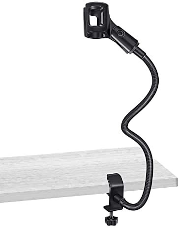 Wisyurt Mikrofon StäNder Flexibler Schwanenhals Schreibtisch Klemme Halter Mikrofon Arm AufnahmegeräT für Meeting Lecture Podcast