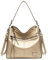 Coolives Damen Hobo Schultertasche Henkeltasche PU-Leder Damentaschen Handtaschen Damenhandtasche Umhängetasche Elegant Schultertasche Vintage Tasche für Dame Golden