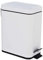 HOMION PEDAL BIN BATHROOM 5L SLIM RECTANGULAR REMOVABLE BUCKET WASTE DUST SLIMLINE EASY TO CLEAN 5 LITRE TOILET STAINLESS STEEL (White)