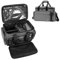 BAFASO Make up Organizer Tasche, Kosmetiktasche für Frauen, Kulturtasche Damen Groß, Tragetasche für Kosmetika und Make up, (Patent angemeldet), Grau