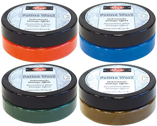 Patina WaxX Effet 4 x 50 ml : essayez la combinaison idéale de peinture et de cire et donnez à vos surfaces une patine naturelle
