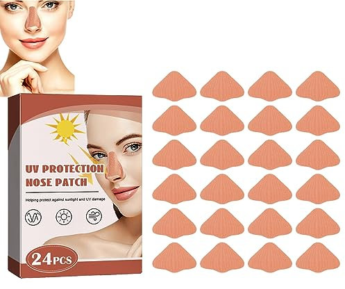 KOAHDE Patch de Protection Solaire pour Nez,Autocollants de Protection Solaire Nez,Patch Nez Sports De Plein Air,Protège Nez Solaire,Patchs de Protection Solaire pour Visage Nez,Protège Peau Nasale