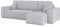 Kaiser Möbel, Ecksofa mit schlaffunktion, mit Bettkasten, Schlafsofa Best, Designer Sofa, Modern Design Couch, Polsterecke, Freistehend, Dicker Cord, Grau Rechts