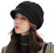 AIDIER Damen Eleganter Ballonmütze Warme Gatsby Schirmmütze Wintermütze Schiebermütze Dick Wolle Barett Maler Mütze mit Roll up Visor Wolle Baskenmützen Kappe