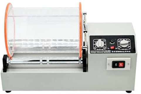 Amhuui Bicchiere Lucidatrice Gioielli, 580w Gioielli Rotante Bicchiere Roccia Bicchiere Lucidatrice con Perlina Lucidante, Completa Roccia Bicchiere Kit con Bicchiere Durevole, Rocce