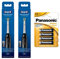 UBOON Pack de 2 Cepillos de Dientes Eléctricos COMPATIBLE Oral Pro Precision Clean en Negro + Regalo de 4 Pilas AA