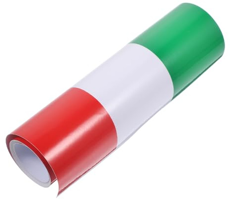 VALICLUD Italie Drapeau Couleur Vinyle Bande Voiture Capot Décalque Étanche Italien Drapeau Voiture Autocollant Décoration Extérieure Accessoires Pour Coffre Capot Toit Côté Jupe
