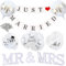 Hochzeit Dekoration, Hochzeitsdeko Set, Luftballons Hochzeit Helium Set, Hochzeitsballons mit Mrs, Mr. & Love, Mr und Mrs Hochzeitsfiguren Heliumballons, Just Married Deko Hochzeitsdeko