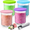 Skyearman Lot de 4 Récipients à Crème Glacée de Rechange pour Ninja Creami Deluxe NC501/NC500 Series, 680ML pour Accessoires Ninja Machine à Glace, Sans BPA Et Lave-Vaisselle