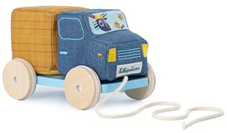 Lilliputiens - Betonmischer zum Ziehen - Spielzeug mit Geräuschen und Aktionen - Drehe die Trommel, lasse den Laster rollen und habe Spaß mit Stella und dem Hasen - Fördert die Motorik - Ab 18 Monaten