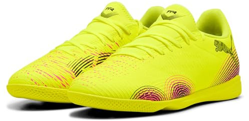 PUMA Future 8 Play IT, Zapatillas de fútbol Unisex Adulto, Yellow Alert Black-Sun Struck, 41 EU