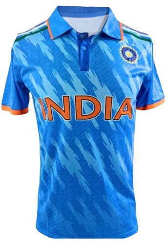 Shop A Smile 2024 T20 WM Trikot Indien Cricket Trikot, Blau, L