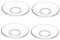 AUTSUPPL 4Pcs Clear Glass Saucers Round Decorative Plates for Coffee Snacks Desserts Elegant Snack Storage Dishes for Home Restaurant Use