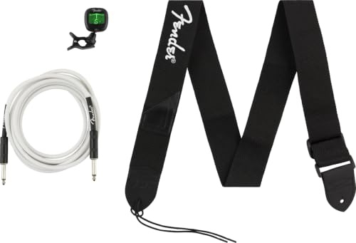 Fender Zubehör-Set – Kabel, Strumpffüller, Stimmgerät, Gurt