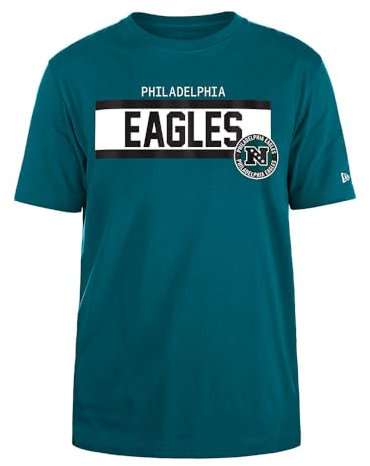 PHILADELPHIA EAGLES Unisex NFL Regular High Density Ink Screenprint Front Graphic Original Team Color T-Shirt, Dark Green, S EU