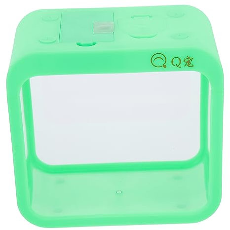 DRESSOOS Beleuchtetes Betta-Tank-kit Kunststoff-Aquarium Mit Lampe Betta-fischbecken Für Pflanzen Hydrokultur Landschaftsbox Grün