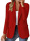 AMDOLE Damen-Blazer, Taschen, Knopfleiste, langärmelig, Anzugjacken, B-rd2, M