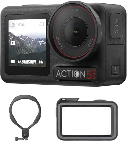 DJI Osmo Action 5 Pro Neck Mount Filming Combo, Action Camera 4K for Hands-Free Recording With 4hrs Extended Battery Life, Stabilization, 1/1.3 Sensor, Ideal for Fishing and Family Trips