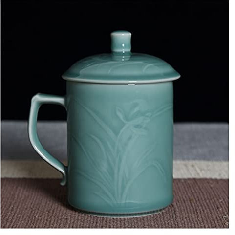 RKVXCJHDR water Cup Ceramic Cup Coffee Cup Mug Coffee Cup Ceramic Tea Cup Drinker with Lid Suitable for Office and Home Use 18oz (550ml) Insulated Tumbler(C)