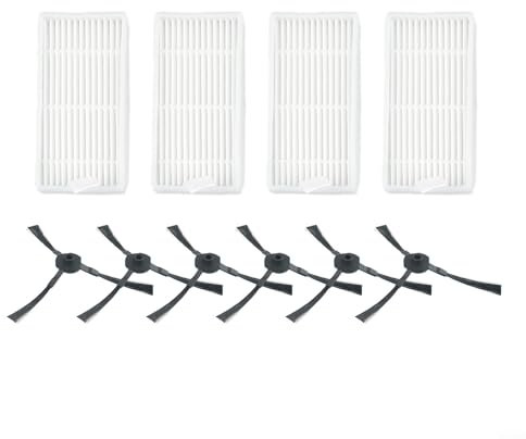 RANRAO Seitenbürste und Filter Set für MEDION MD 19500/19510/19511/19900 Staubsauger, Vakuumreinigerersatzteile, Zubehör, Kompatibel mit Saugrobotern