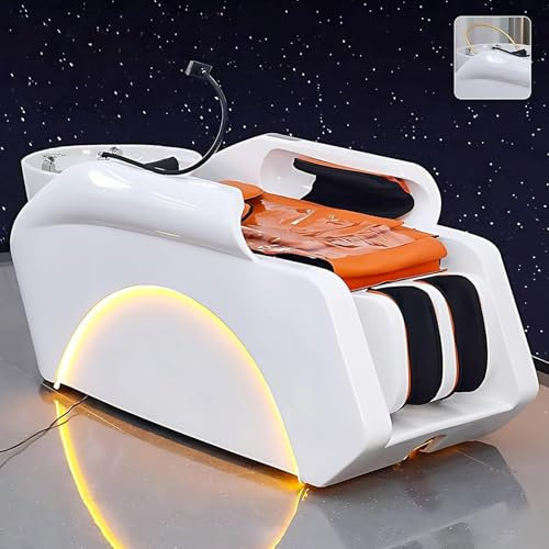 Hlixzoy Massage Électrique Salon De Coiffure Massage Intelligent Bassin, Lit De Shampooing De Massage avec Conception De Levage Automatique Et Table De Massage Électrique