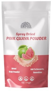Pink Guava Powder 114 g | Instant Drink Mix Guava Powder for Juice, Cake | Gluten-Free, Natural, No Preservatives