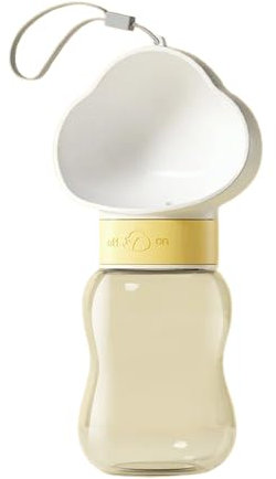 Genérico Botella de agua portátil para perros Dispensador antigoteo Ideal para paseos y viajes Sin BPA Antibacteriana (Blanca, 350