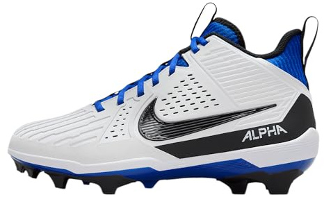 Nike Alpha Menace Strong Herren Fußballschuhe (II5139-101, White/Hyper Royal/Dark Smoke Grey/Black), White/Hyper Royal/Dark Smoke Grey/Black, 45.5 EU