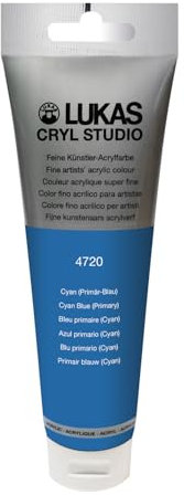 CREATIV DISCOUNT NEU LUKAS CRYL STUDIO/Acrylfarbe, 125 ml, Cyan (Primär-Blau)