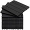 CCLIFE Dalle Terrasse Exterieur, Dalles Clipsables Exterieur, Dalle WPC Résistant aux intempéries, Système d'Emboîtement, 30x30 cm, Imperméable Antidérapant, Balcons et Jardins, Gris Foncé, CushHom