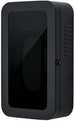 Electric Vehicle Charging Station Box Stand, Outdoor EV Charger Box, With Password Lock, Waterproof and Sunproof, Compatible with Various Charging Piles(Black,Medium)