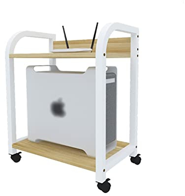 Support d'imprimante du Sol au Plafond Support hôte Robuste Châssis Mobile Multicouche Rack de Stockage avec roulettes Support de Tour d'ordinateur