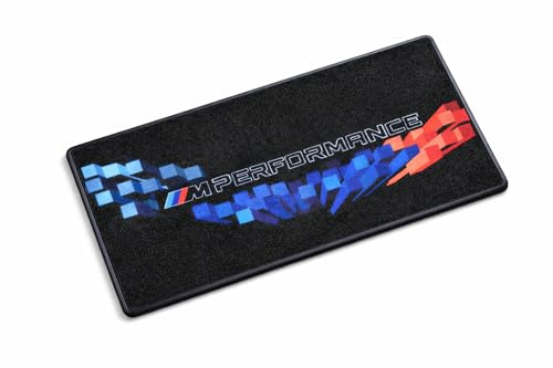 BMW M Performance Pit Lane Matte 140x67 cm Garagenmatte Werkstattmatte Teppich Tuning Fans Geschenkidee Velours Auto Showroom Matte