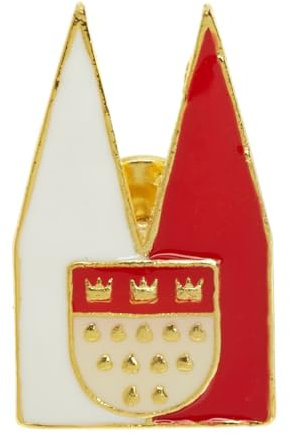 Pin Dom rot/weiß mit Kölner Wappen