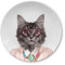 Wild Dining Dinner Plate I Funny Dinner Plate I 100% Ceramic I 9-inch Plate I Funny Plate with Goofy Pet Print I Novelty Tableware | Gift Idea for Students | Dishwasher Microwave and Food Safe-Cat