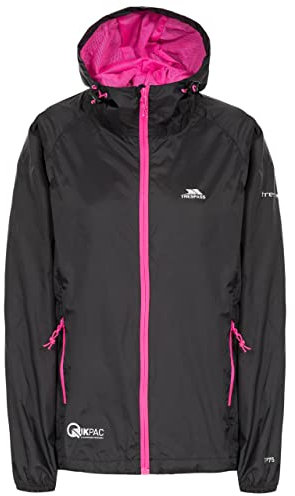 Trespass Qikpac Female Jacket Vestes coupe-pluie Femme Noir FR : XS (Taille Fabricant : XS)