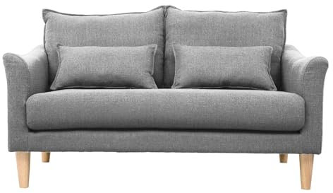 Miliboo Design-Sofa 2 Plätze Grau Kate