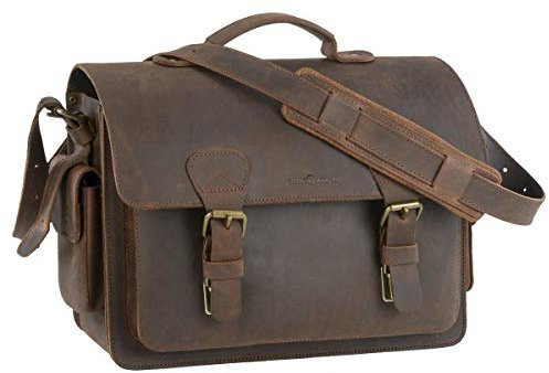 Ruitertassen Fototasche Leder groß Kameratasche Ranger braun Umhängetasche Classic aus starkem robustem Sattelleder