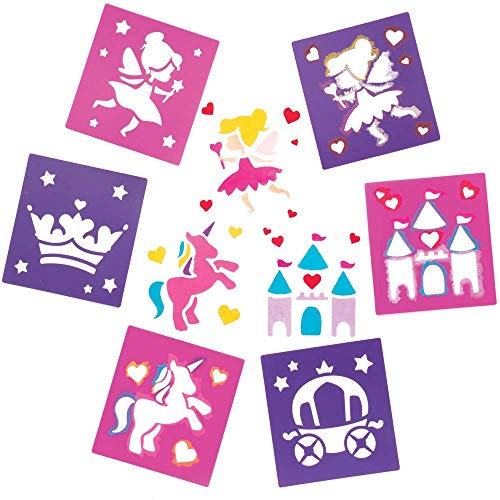 Baker Ross AR939 Schablonen-Set für Kunst und Handwerk, Spielzeug für Kinder, perfekt für Party, als Beute oder Tütenfüller, 6 Stück
