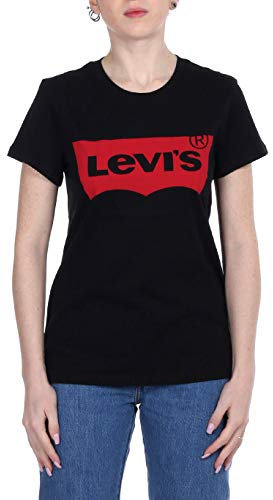 Levi's Perfektes T-Shirt für Damen, Batwing Logo, Schwarz (Grand Batwing Black 201), M