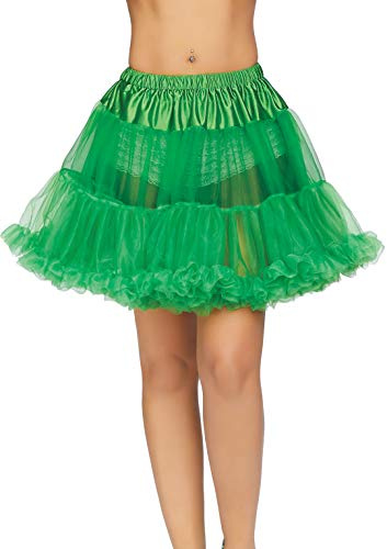 Leg Avenue Women's Petticoat Best Basic Costume Accessories, Kelly Green, One Size(UK 6-12)
