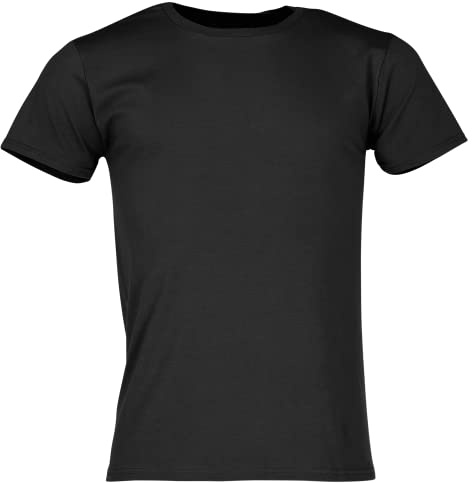 Fruit of the Loom Girls Iconic T-Shirt (7-8 Years) (Black)