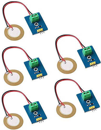 DollaTek 5pcs Módulo de Sensor de vibración piezoeléctrico de cerámica analógico 3.3V / 5V para Arduino DIY Kit