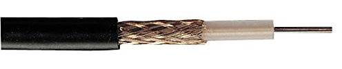 Pro Power RG58U BLACK 100M RG58U Coaxial Cable, Black, 100m