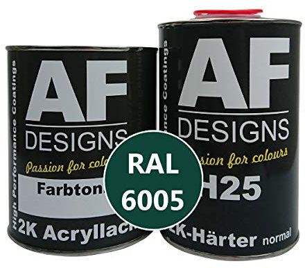 Alex Flittner Designs 2K Peinture Acrylique RAL 6005 MOOSGRUEN1,5-7 kg Mat satiné Mat Mat Brillant pour Machines industrielles Camion NFZ