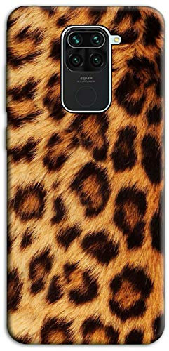 Mixroom M757 Coque Smartphone Arrière en TPU Silicone Souple pour Xiaomi Redmi Note 9 Motif Léopard Marron