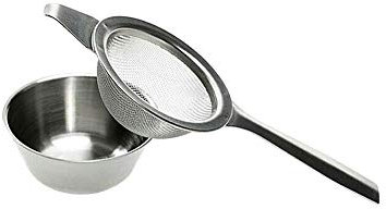 Kitchen Craft Stainless Steel Long Handled Tea Strainer with Drip Cup d Quality Tea Accessories Excellent Quality and Popular