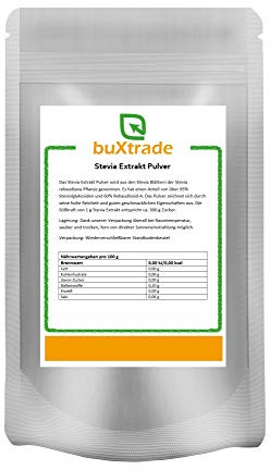 500g | Stevia Extrakt Pulver | Natürliches Süßungsmittel | Kalorienfreie Süße | Ohne Zusätze | Zuckerersatz | Buxtrade