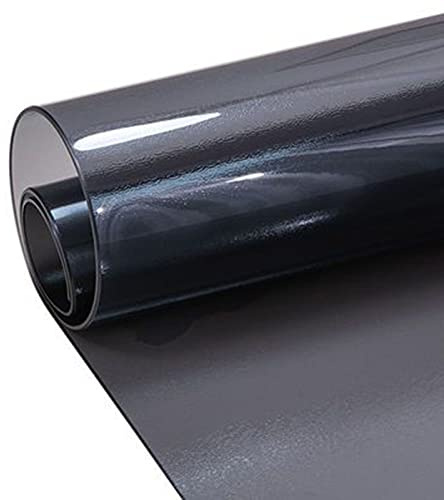 JING2002 Schwarz Tischdecke, Tischfolie Schutzfolie Tischschutz PVC Folie Matt Tischschutzfolie, Tischdecken Wasserdicht für Garten/Esszimmer/Büro（1.3/1.6/2/3mm）(Color:2mm,Size:80 * 80cm)