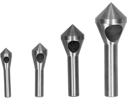 Avellanador de HSS, Avellanador para Metal, desbarbador manual de metal, 4 PIEZAS acero de alta velocidad 4241 avellanador taladro biselador, avellanador desbarbador taladro acero de alta velocidadx